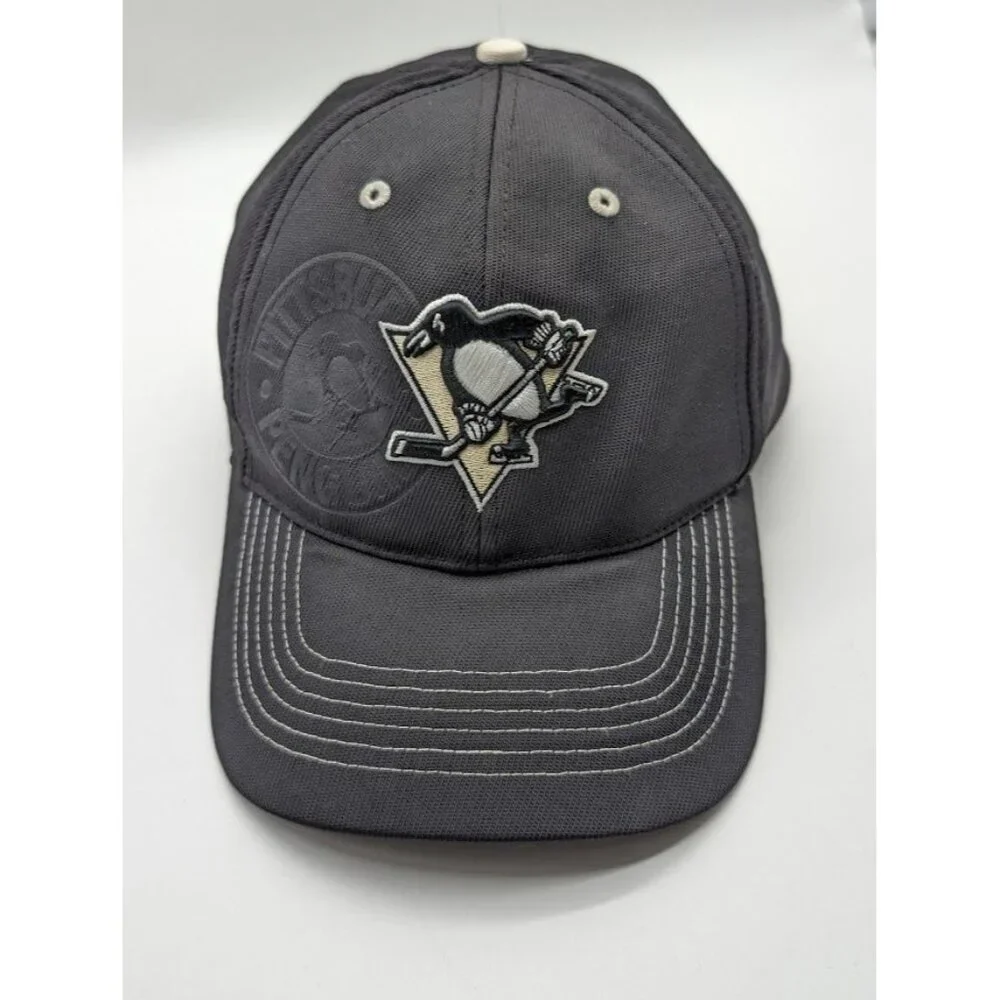 Pittsburgh Penguins Hat Cap‎ One Size NHL Hockey Embroidered Black Adjustable